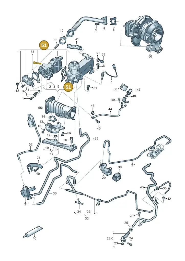 059198149D — Audi A6 2.0 (2018-) diagram 435131420, position 51