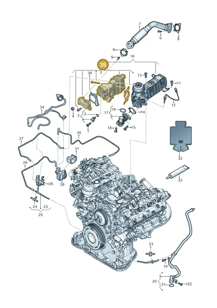 059198149E — Audi Q8 Quattro 3,0 (2018-) diagram 896131060, position 35