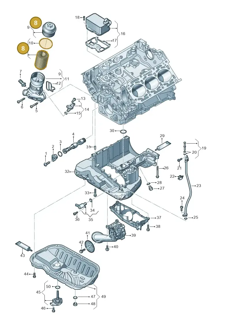 059198405D — Audi Q8 Quattro 3,0 (2018-) diagram 896115500, position 8