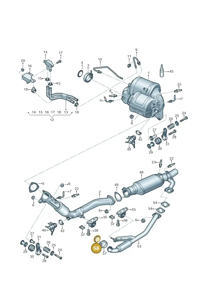 059253232C — Audi Q8 Quattro 3,0 (2018-) diagram 429253730, position 58