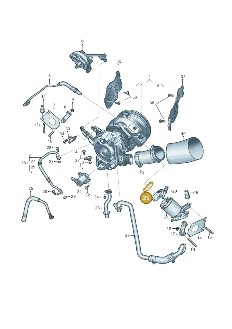 059253232C — Audi A5 Limo 2.0 (2024-) diagram 8wk145225, position 21