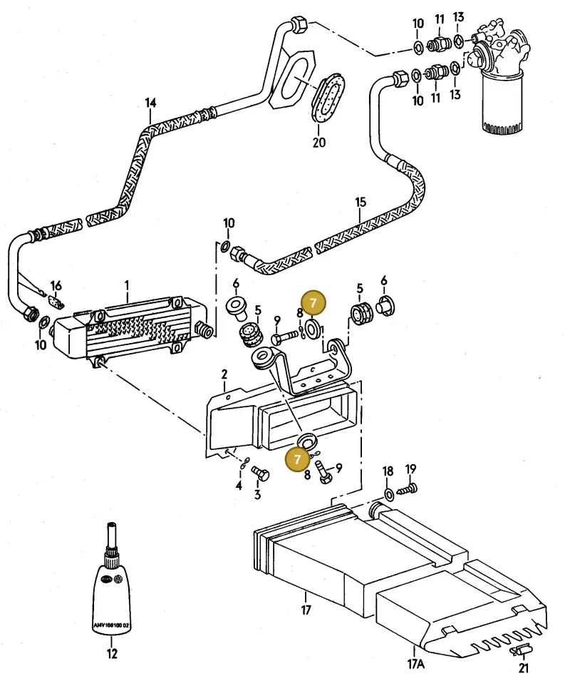 059903265A — Audi 100/Wagon (1989-1990) diagram 079017300, position 7