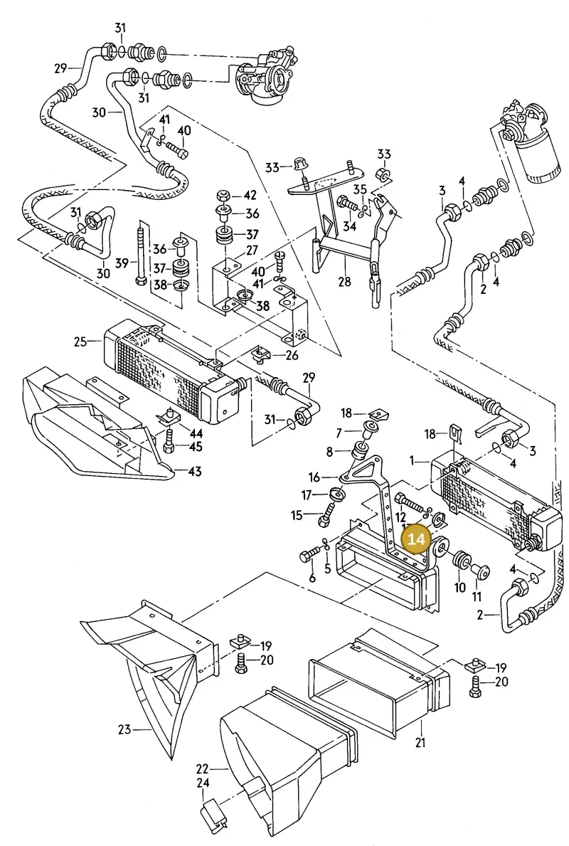 059903265A — Audi A6/S6/Wg.qu.F>4A (1996-1997) diagram 119117100, position 14