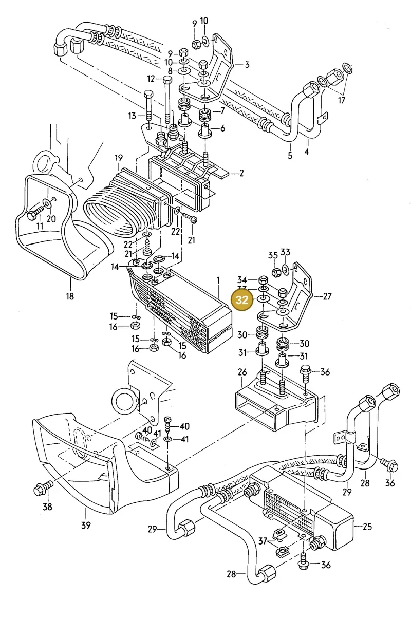 059903265A — Audi Coupe quattro/3   96 (1995-1995) diagram 141117200, position 32