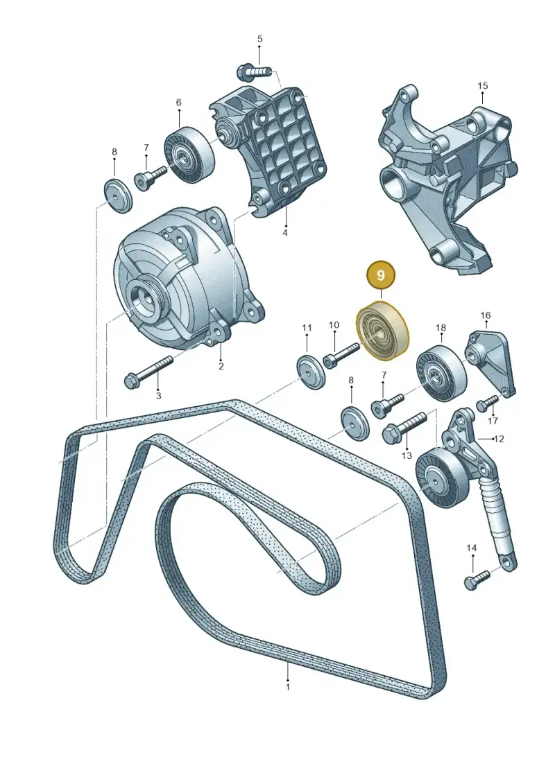 059903341F — Audi A4/S4/Av./qu.     05> (2005-) diagram 291903600, position 9