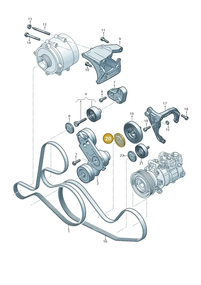 059903343A — Audi Q8 Quattro 3,0 (2018-) diagram 838903550, position 20