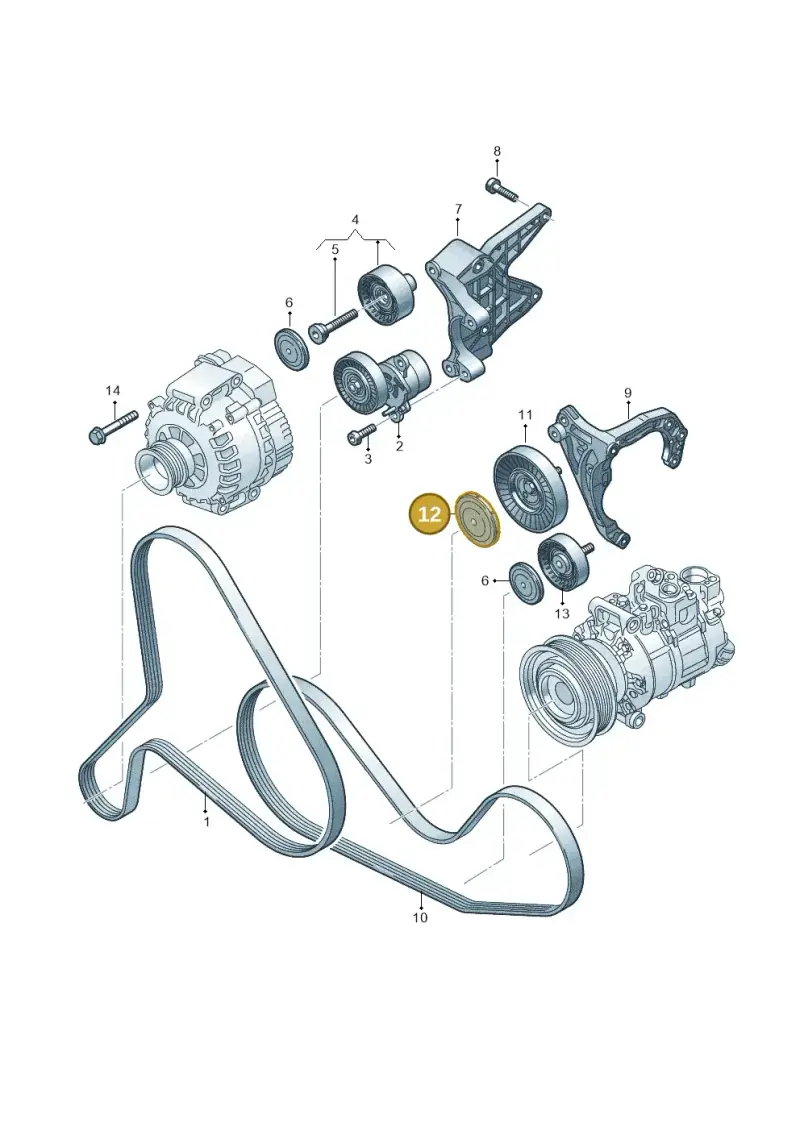 059903343A — Audi A5 Limo 2.0 (2024-) diagram 849903550, position 12