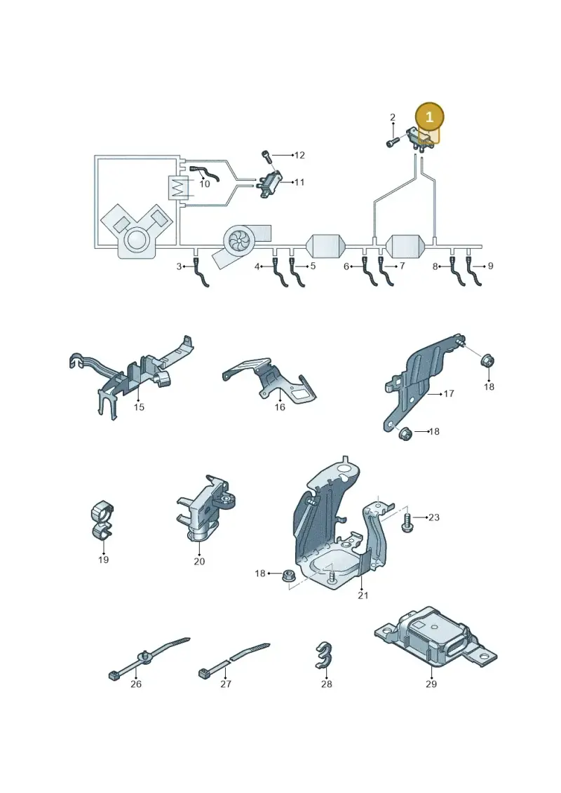 059906051L — Audi Q8 Quattro 3,0 (2018-) diagram 429906100, position 1