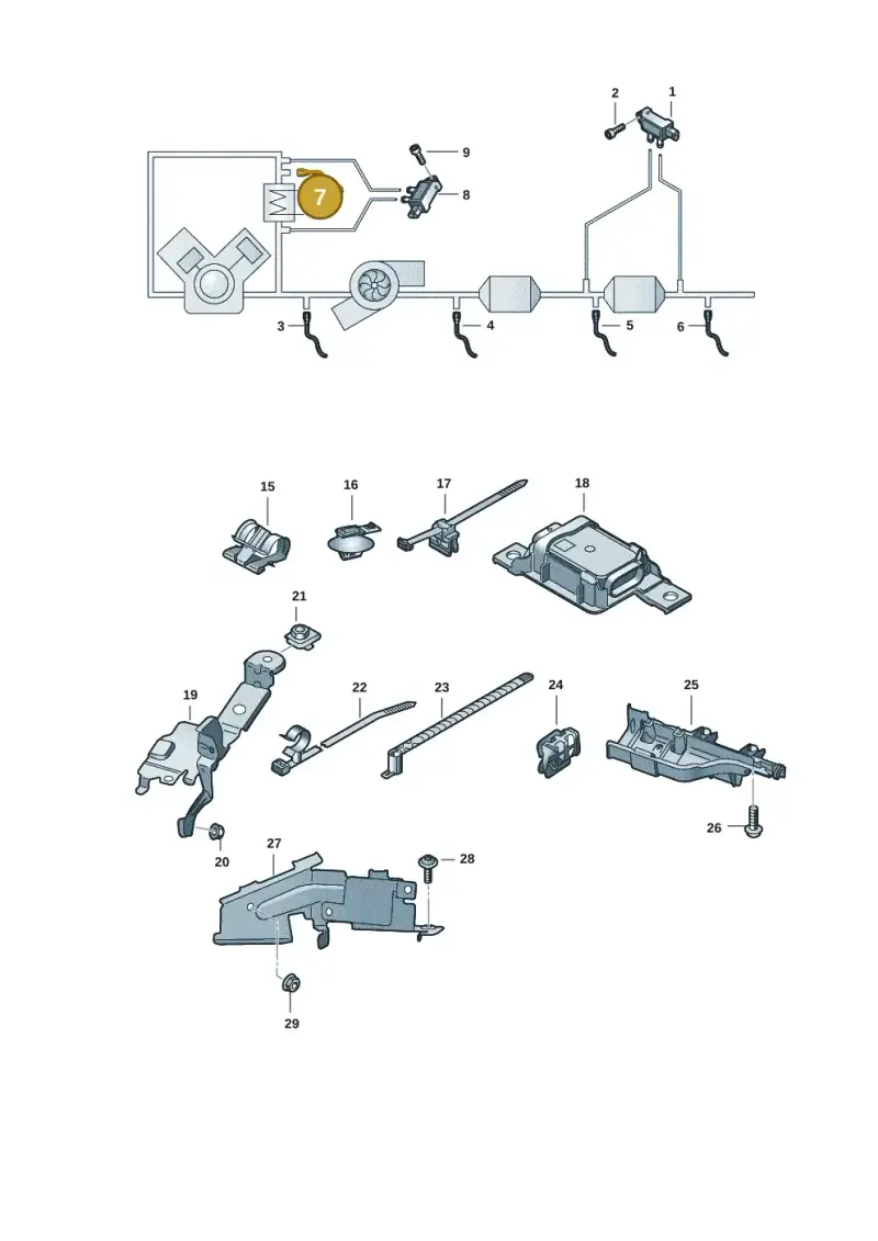 059906088DK — Audi A8L (2017-2022) diagram 838906011, position 7