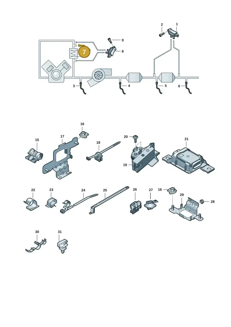 059906088DK — Audi Q7 qu. 3.0 TDI (2015-2019) diagram 859906009, position 7