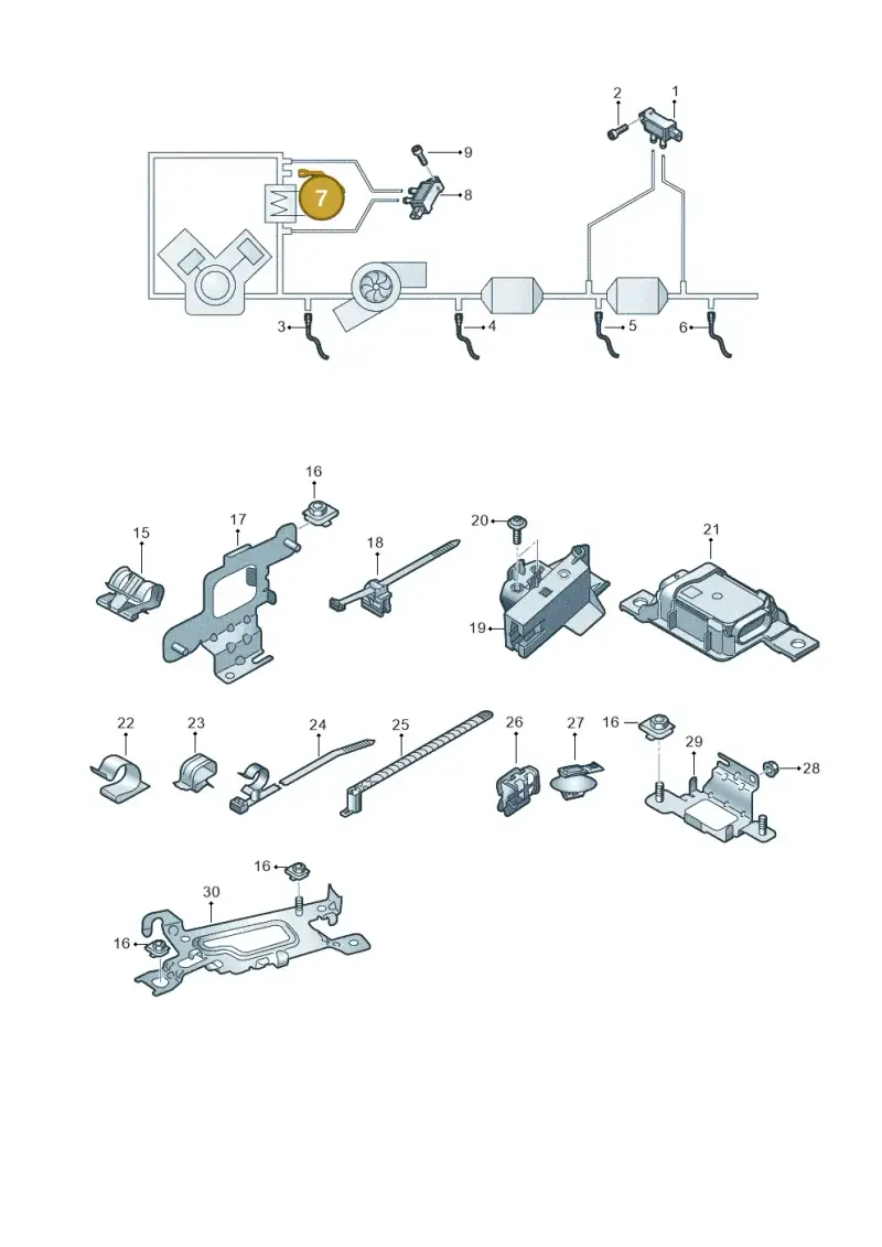 059906088DK — Audi A5 Sportback (2016-2020) diagram 897906010, position 7