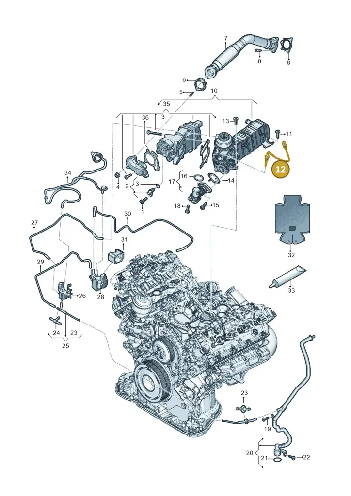 059906088DK — Audi Q8 Quattro 3,0 (2018-) diagram 896131060, position 12