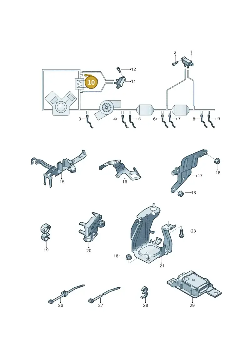 059906088DQ — Audi Q8 Quattro 3,0 (2018-) diagram 429906100, position 10