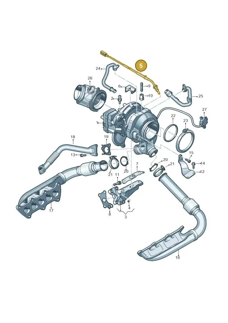 059906088DQ — Audi A7 Sportback (2014-2018) diagram 788145350, position 5
