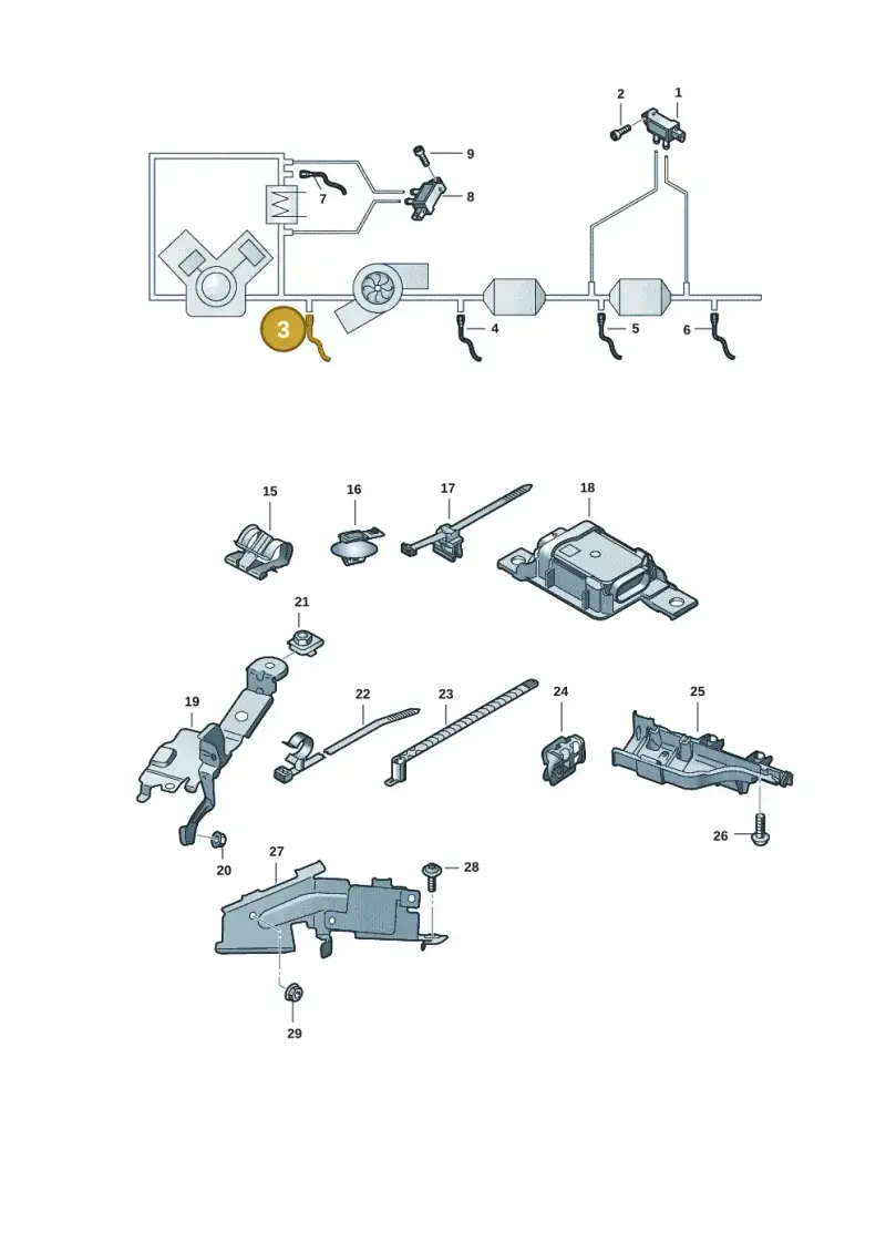 059906088EE — Audi A8L (2017-2022) diagram 838906011, position 3