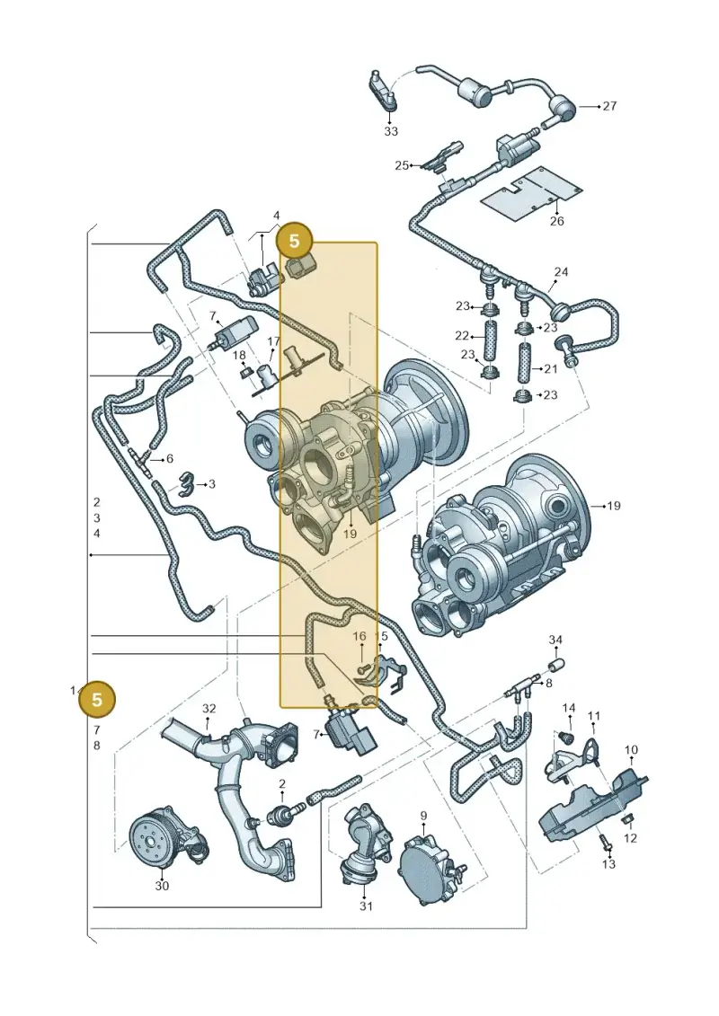 059906629D — Audi A6 2.0 (2018-) diagram 438133520, position 5