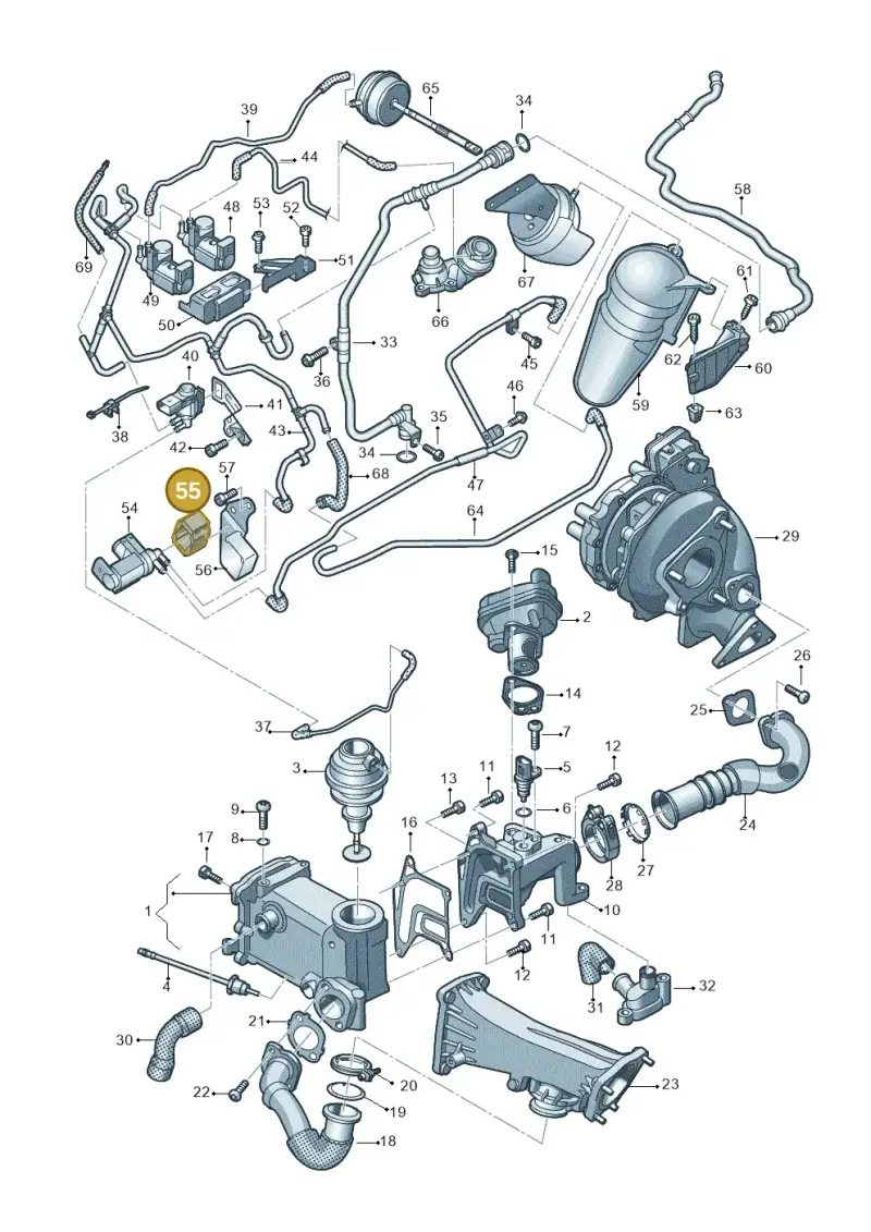 059906629D — Audi A7 Sportback (2014-2018) diagram 717131200, position 55