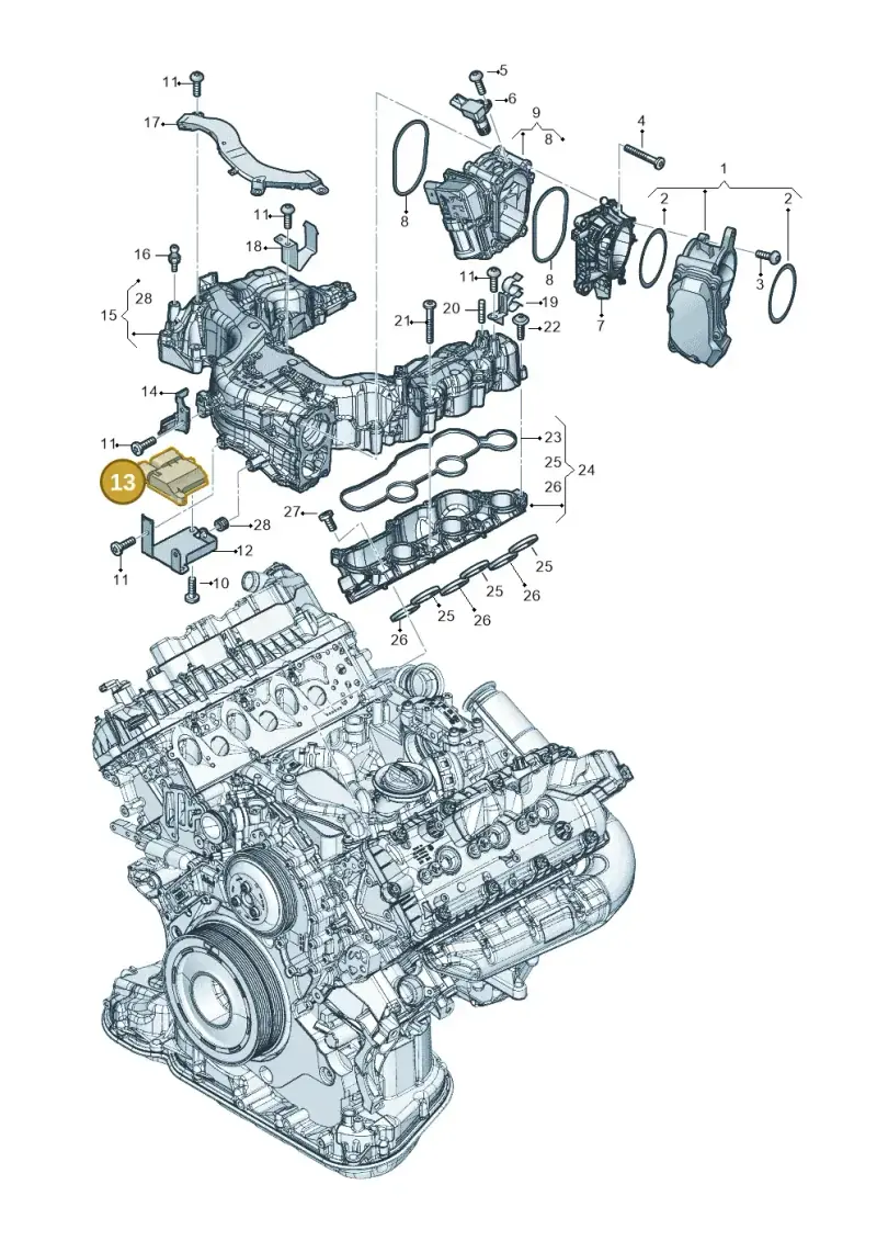 059907282C — Audi Q8 Quattro 3,0 (2018-) diagram 896129080, position 13