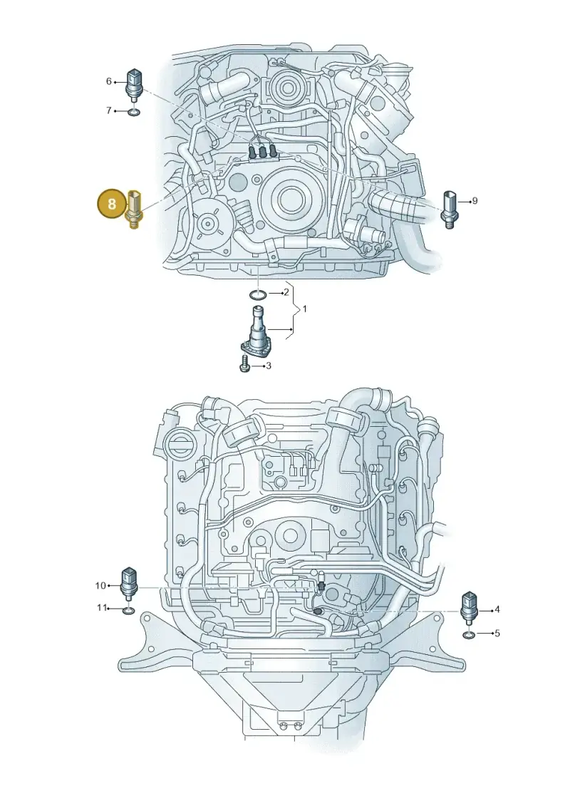 059919081G — Audi A8L qu. 3.0 TDI (2013-2018) diagram 771919600, position 8