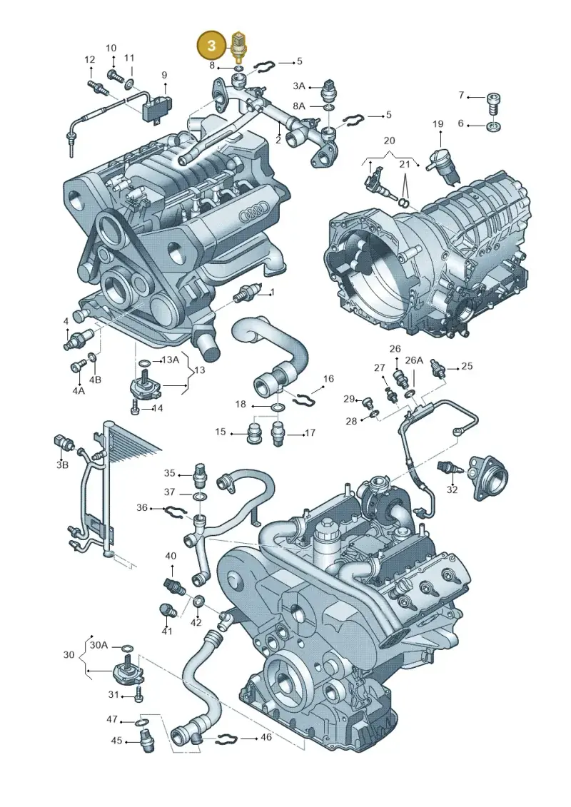 059919501 — Audi A4/Avant (1999-2001) diagram 260919700, position 3