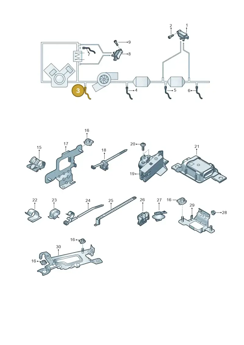 059919529B — Audi A5 Sportback (2016-2025) diagram 897906010, position 3