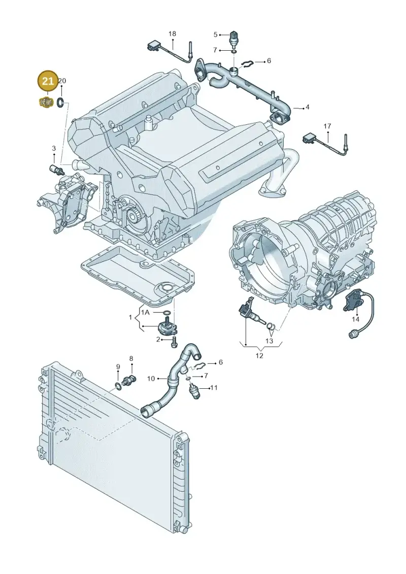 059919563 — Audi A8 quattro (1999-2002) diagram 255919800, position 21