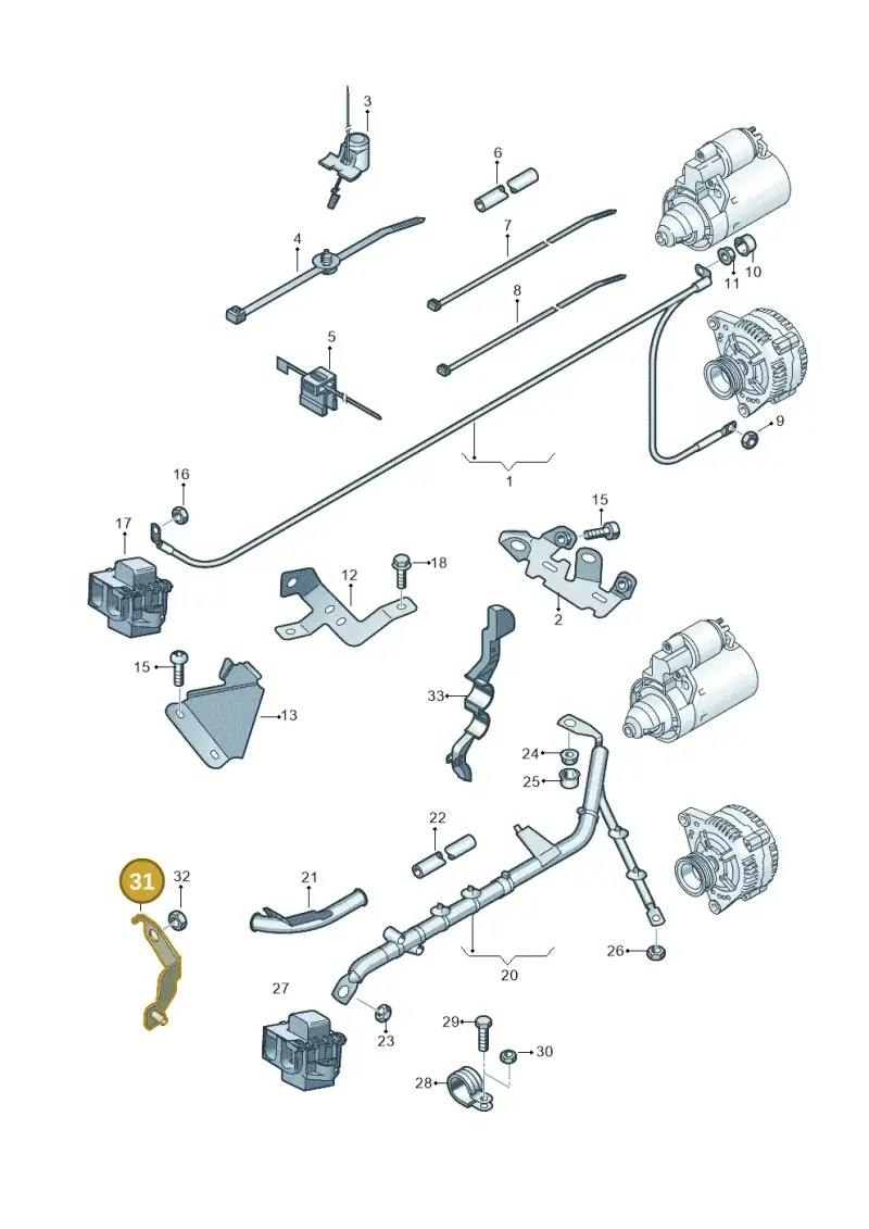 059971501 — Audi Q7 qu. 3.0 TDI (2009-2015) diagram 493972050, position 31