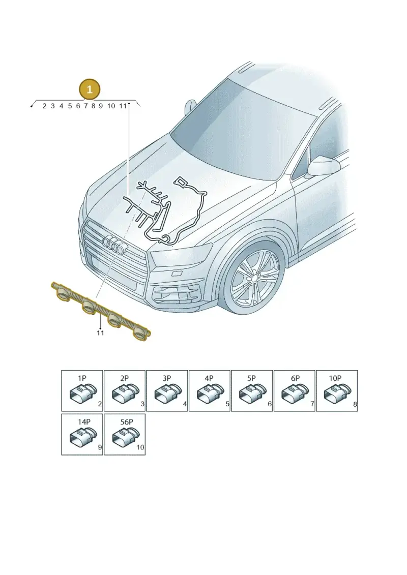 059971595DP — Audi Q7 qu. 3.0 TDI (2015-2019) diagram 859971450, position 1