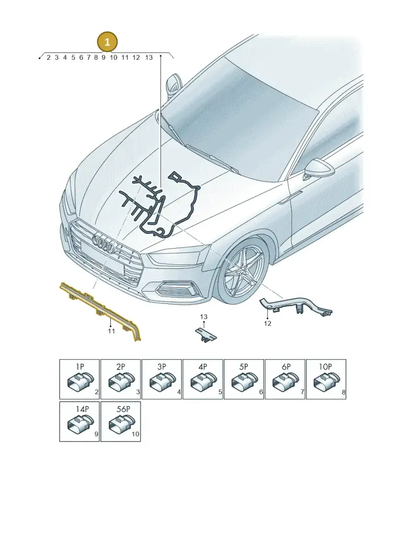 059971595JQ — Audi Q5 (2016-2020) diagram 897971450, position 1