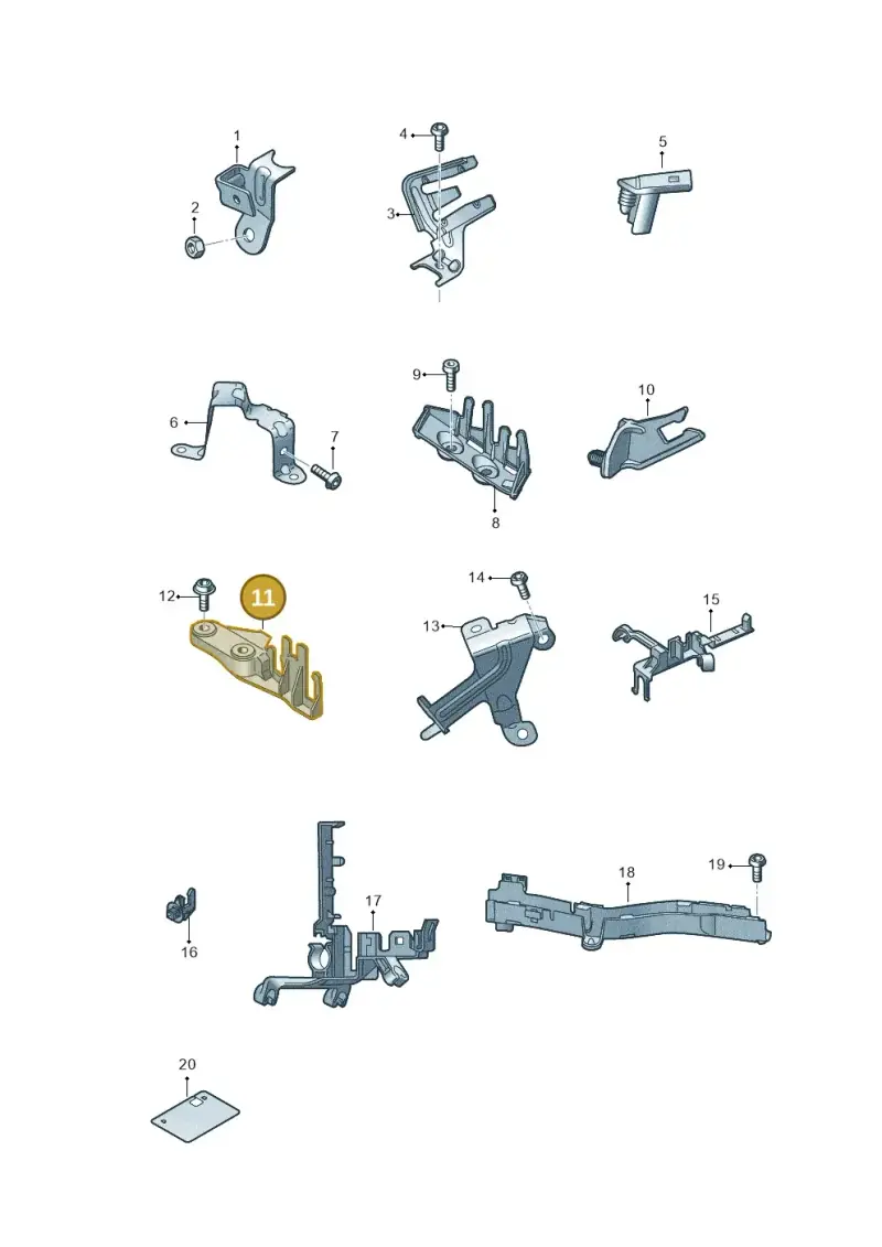 059971845T — Audi A5 Sportback (2016-2020) diagram 849971010, position 11