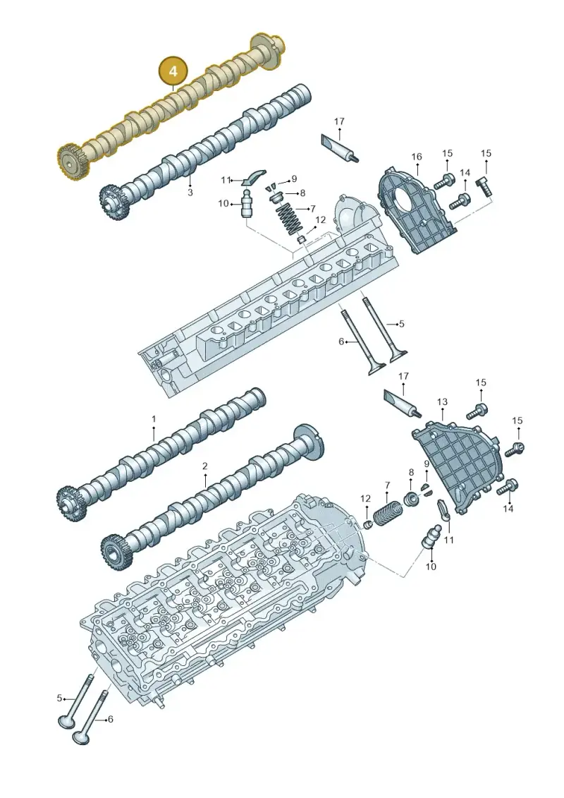 05A109022A — Audi Q7 qu. 3.0 TDI (2009-2015) diagram 493109220, position 4
