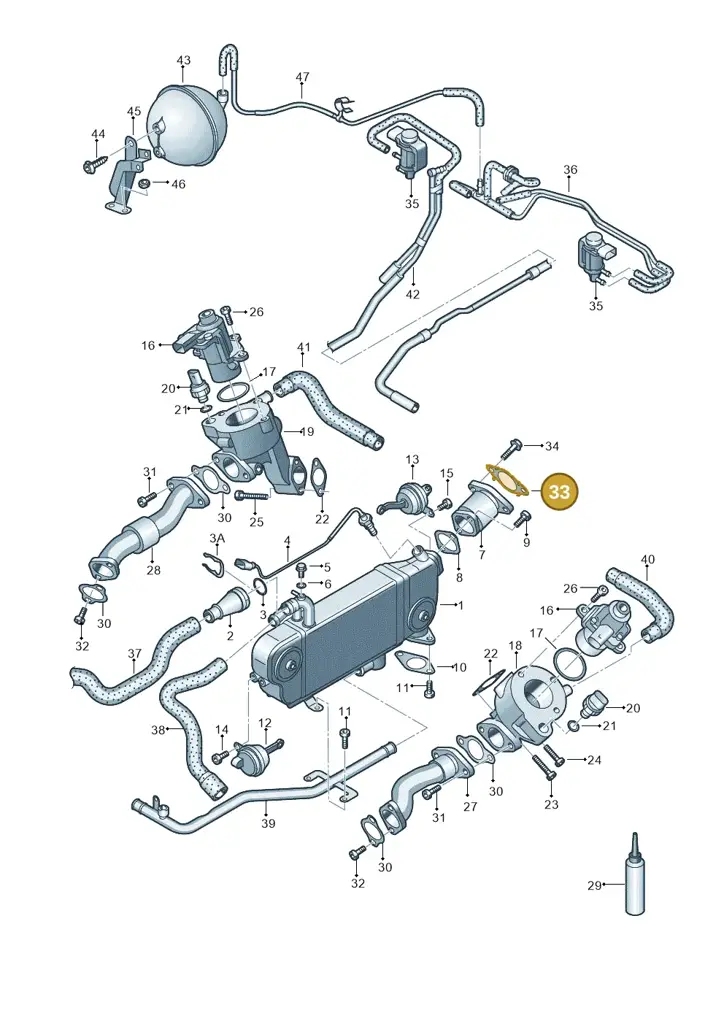 05A131120A — Audi Q7                07> (2006-) diagram 493131200, position 33