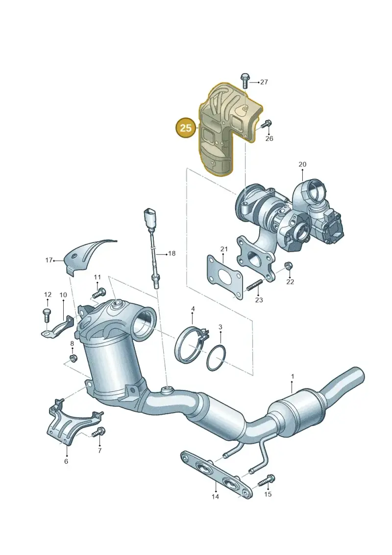 05C253041B — Audi A1 sportback 1.0 (2018-) diagram 592253310, position 25