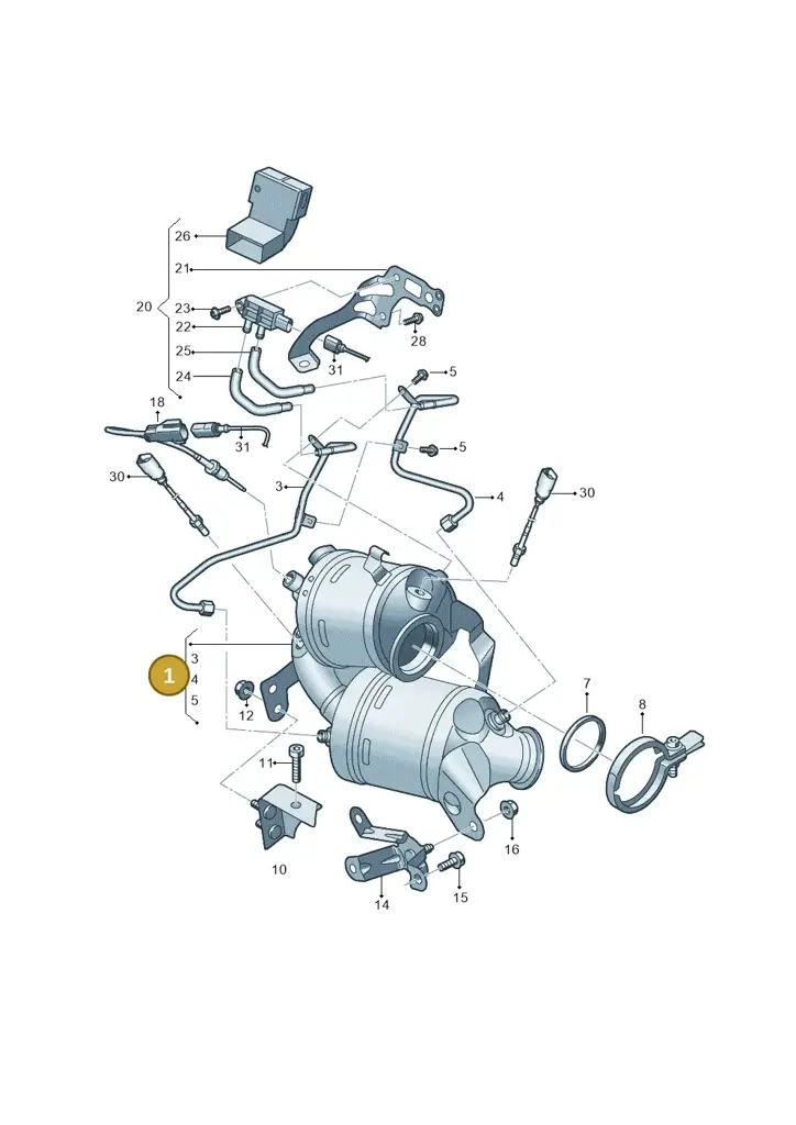 05C254700CX — Audi A1 sportback 1.0 (2018-) diagram 592253100, position 1