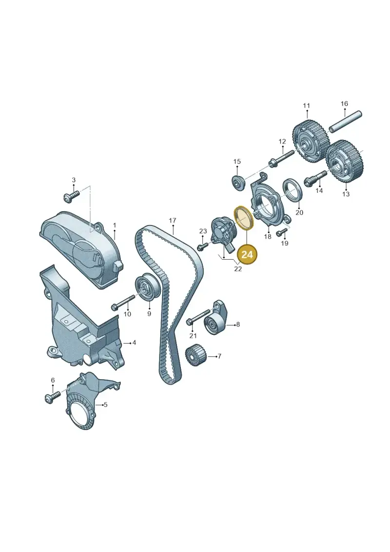 05C906145A — Audi A3 Sportback (2019-2021) diagram 596109031, position 24