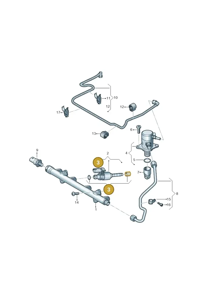 05C906907 — Audi A3 Sportback (2019-2021) diagram 596133510, position 3