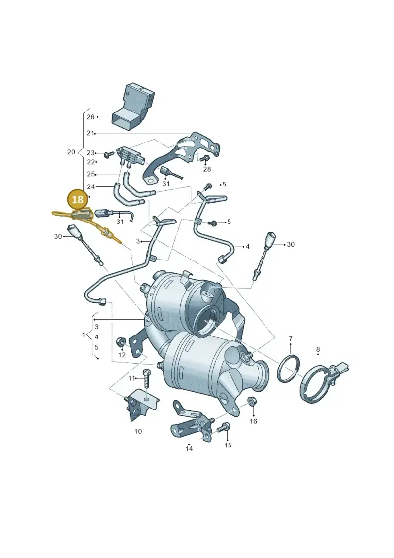 05C919529C — Audi A1 sportback 1.0 (2018-) diagram 592253100, position 18