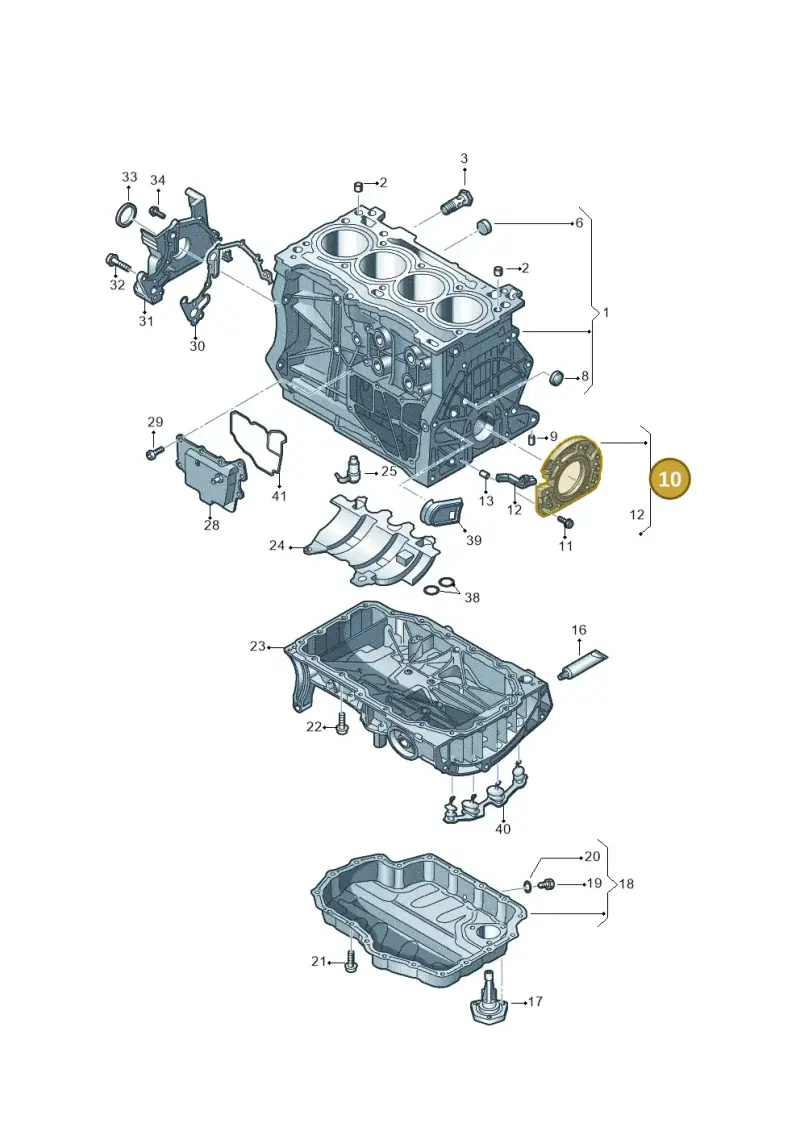 05E103170 — Audi A3 Sportback (2019-2021) diagram 813103006, position 10