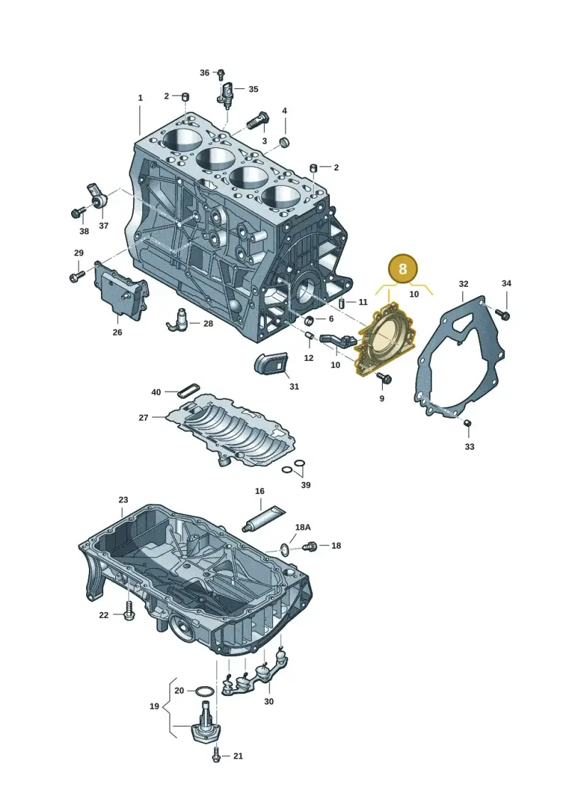 05E103170 — Audi A3 Sportback (2019-2021) diagram 890103151, position 8