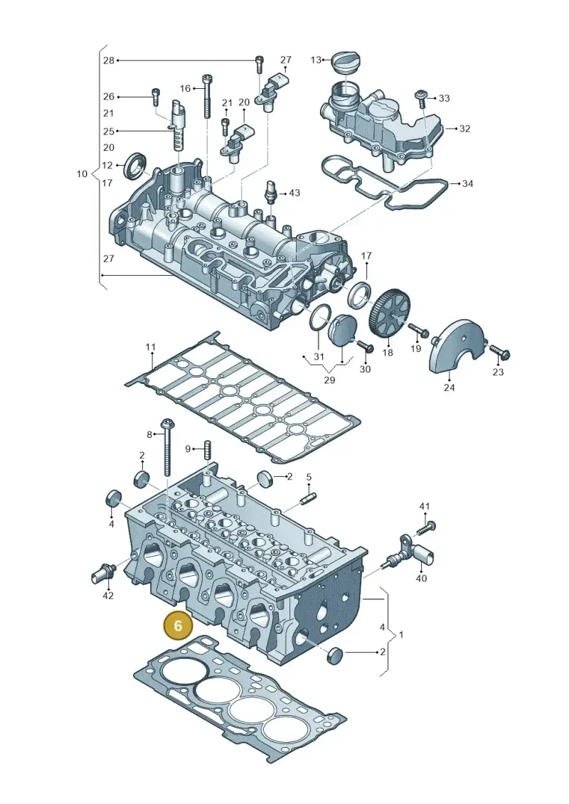 05E103383 — Audi A3 Sportback (2019-2021) diagram 890103035, position 6