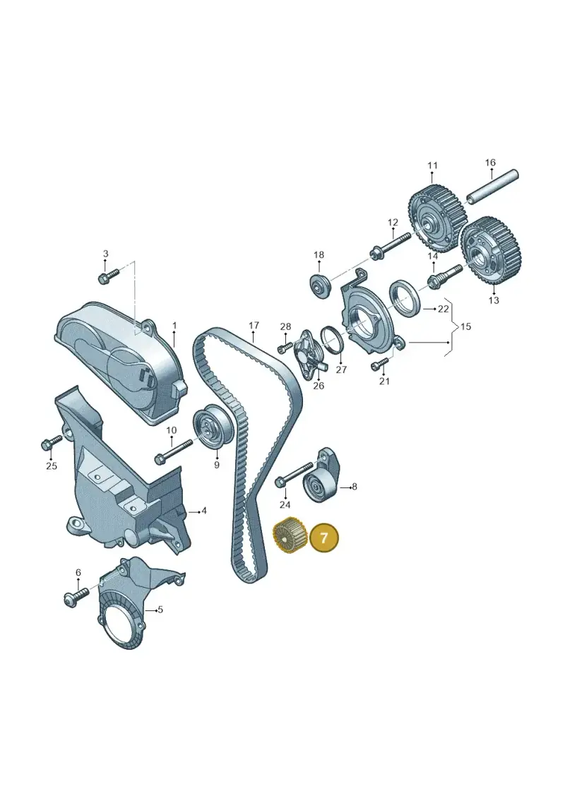 05E105263B — Audi A3 Sportback (2019-2021) diagram 813109051, position 7