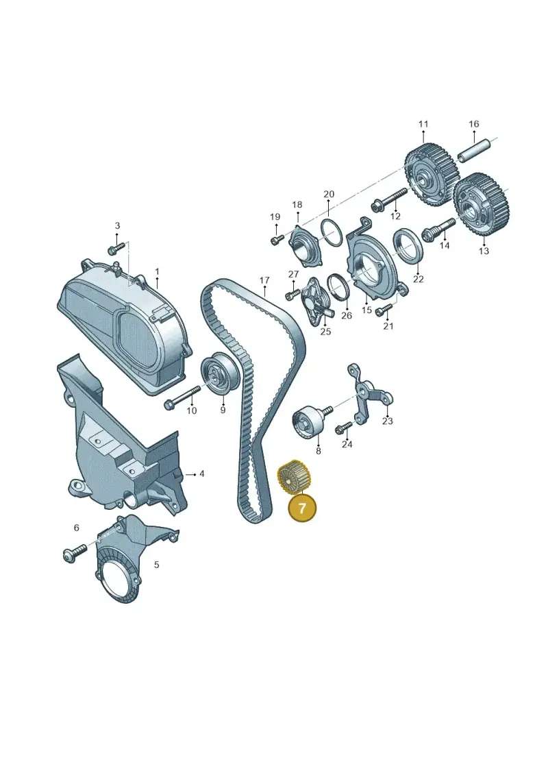05E105263B — Audi A3 Sportback (2019-2021) diagram 890109360, position 7