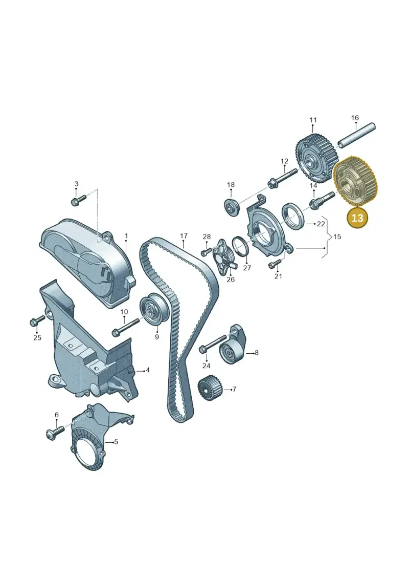 05E109088F — Audi A3 Sportback (2019-2021) diagram 813109051, position 13