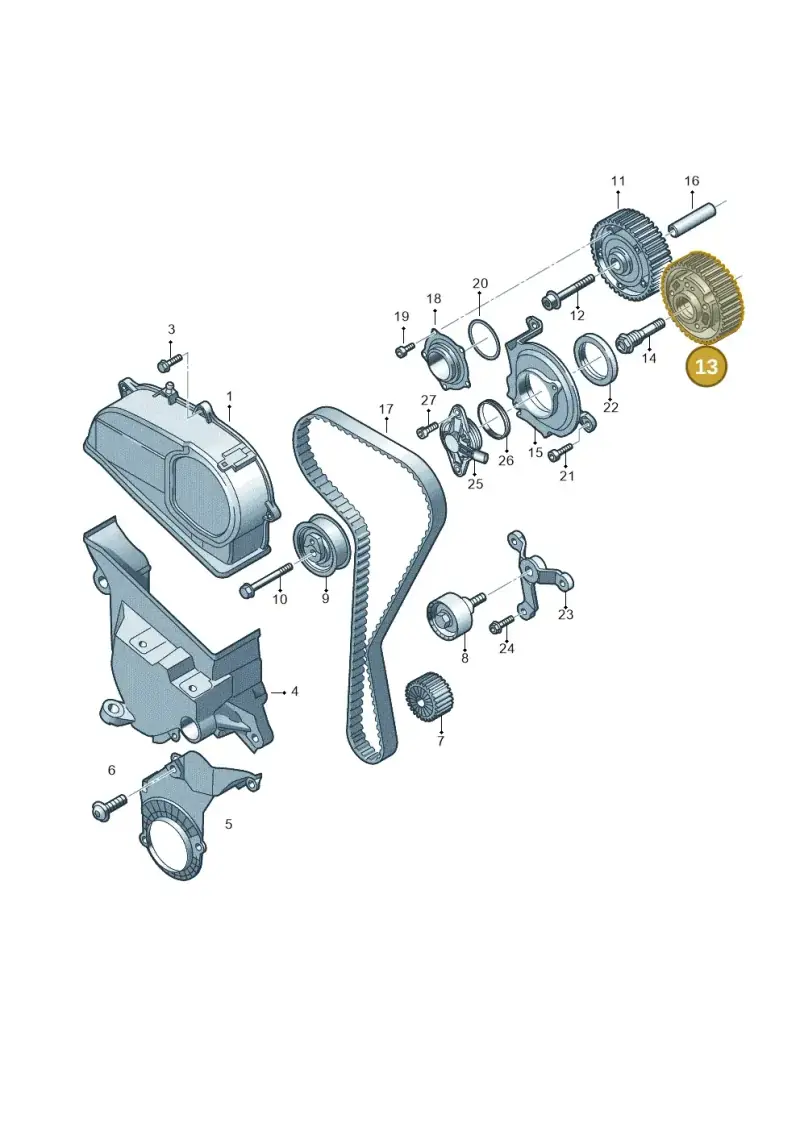 05E109088F — Audi A3 Sportback (2019-2021) diagram 890109360, position 13