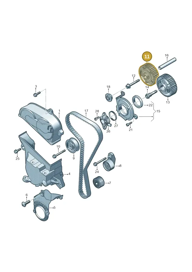 05E109088G — Audi A3 Sportback (2019-2021) diagram 813109051, position 11
