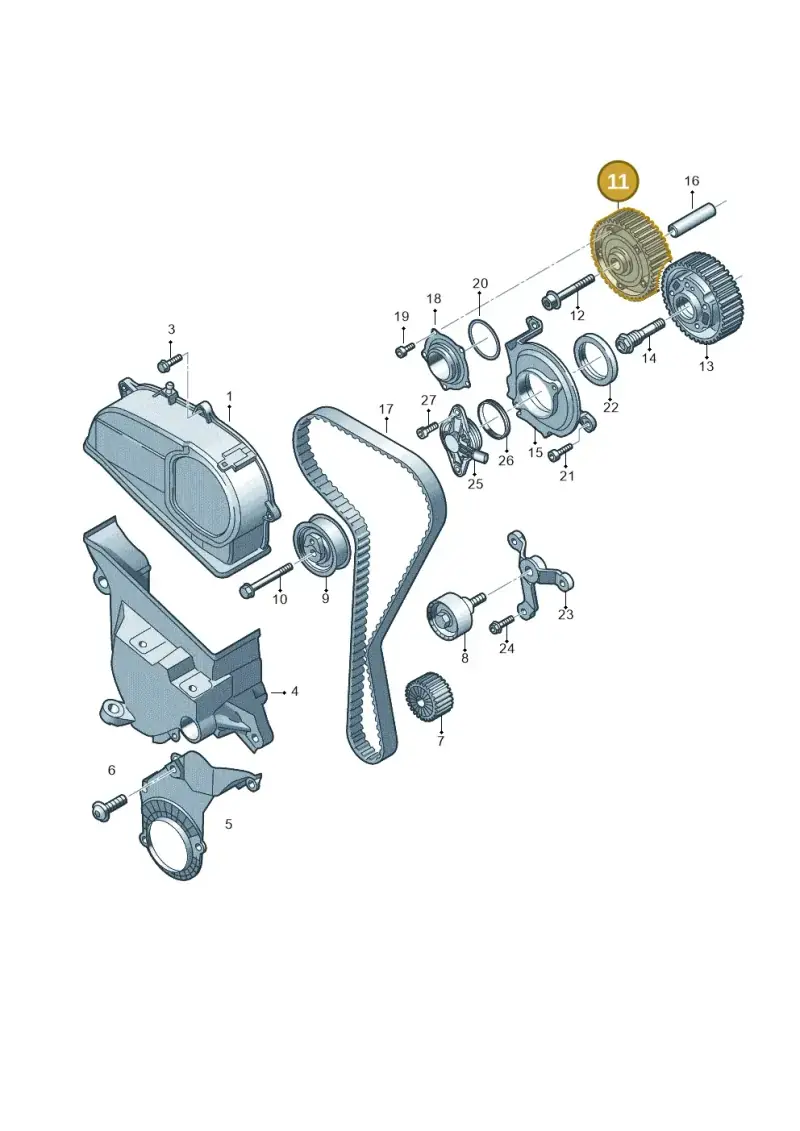05E109088G — Audi A3 Sportback (2019-2021) diagram 890109360, position 11