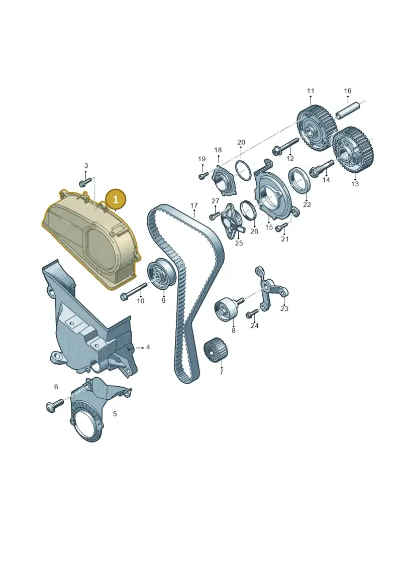 05E109108R — Audi A3 Sportback (2019-2021) diagram 890109360, position 1