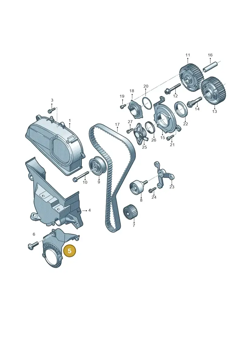 05E109175H — Audi A3 Sportback (2019-2021) diagram 890109360, position 5