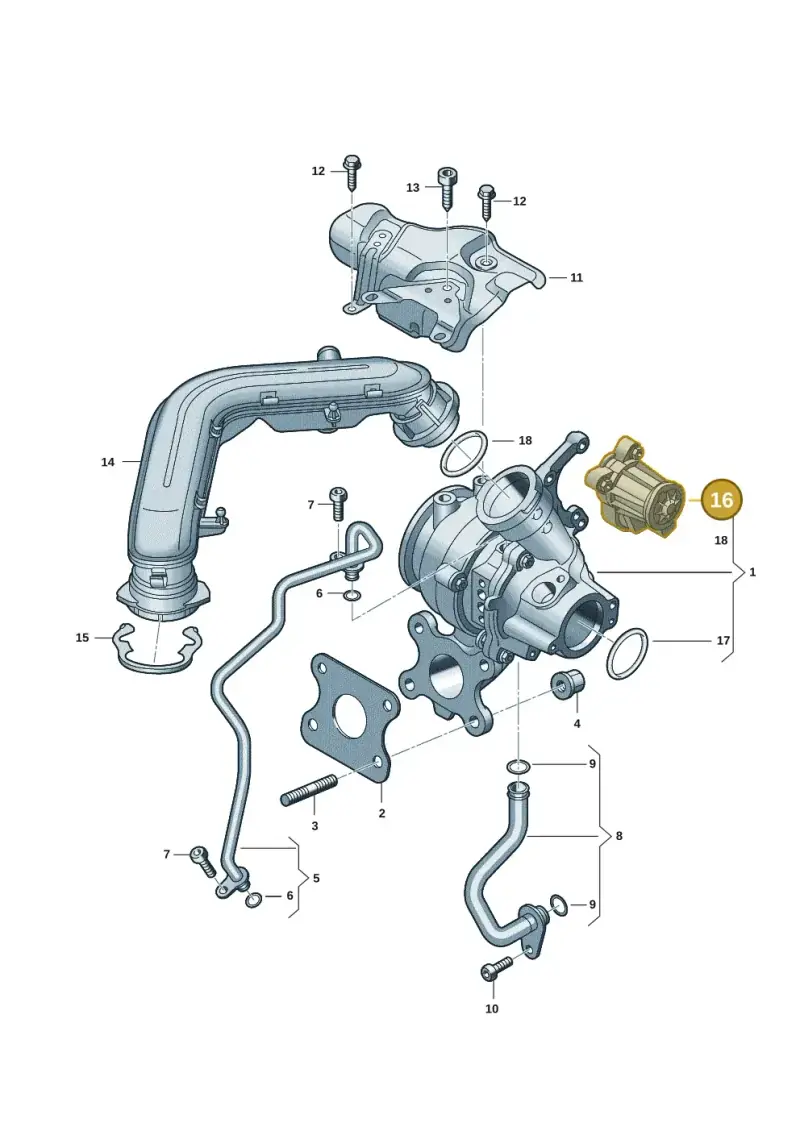 05E198725A — Audi A3 Sportback (2019-2021) diagram 5h0145150, position 16