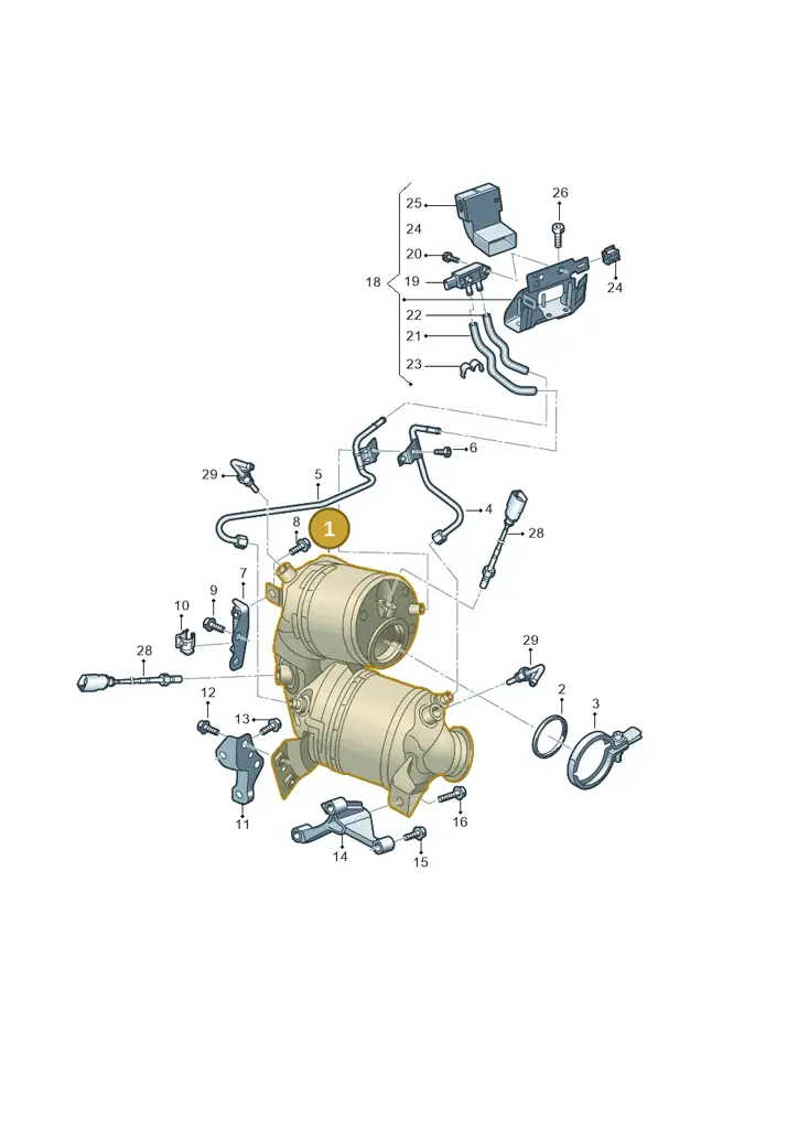 05E254700J — Audi A1 sportback 1.0 (2018-) diagram 803253020, position 1